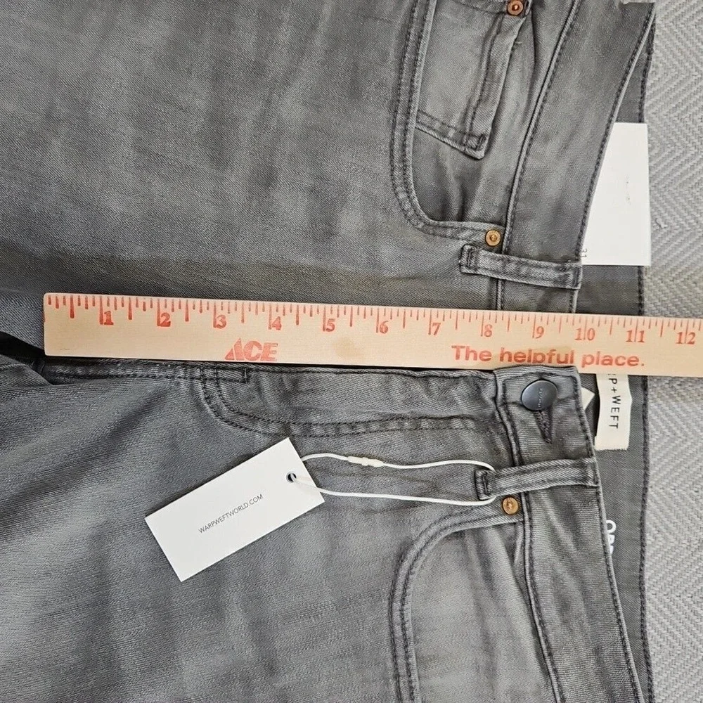 Warp + Weft Ord Jeans Men's W31 L32‎ Chicago Straight Smoke Gray Quiet Luxury